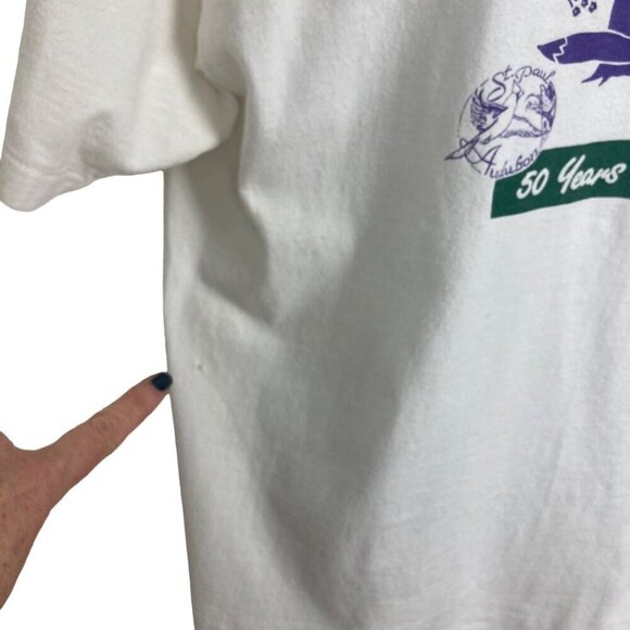 Vintage 90s St Paul Audobon Society T Shirt Adult XL Nature Birds Wildlife - Picture 4 of 8